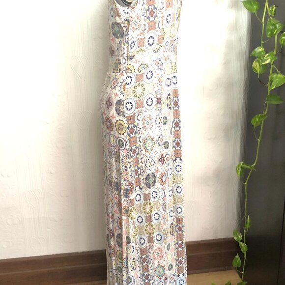Thought British sustainable clothing jersey Maxi dress Tall Large - Picture 3 of 4